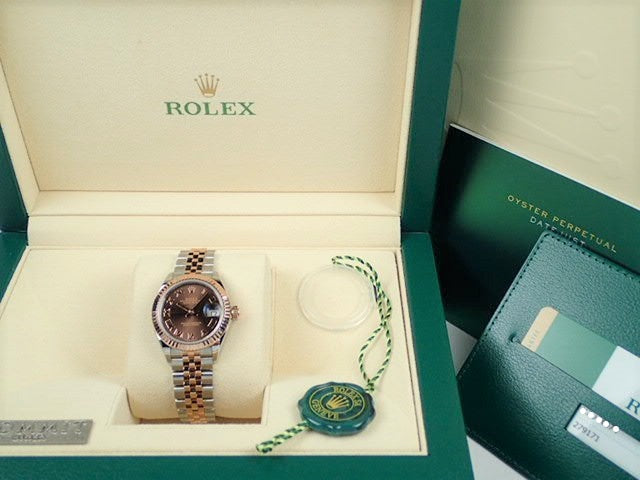 Rolex Datejust Chocolate Roman Ladies