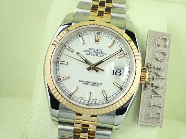 rolex datejust white bar