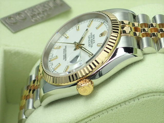 rolex datejust white bar