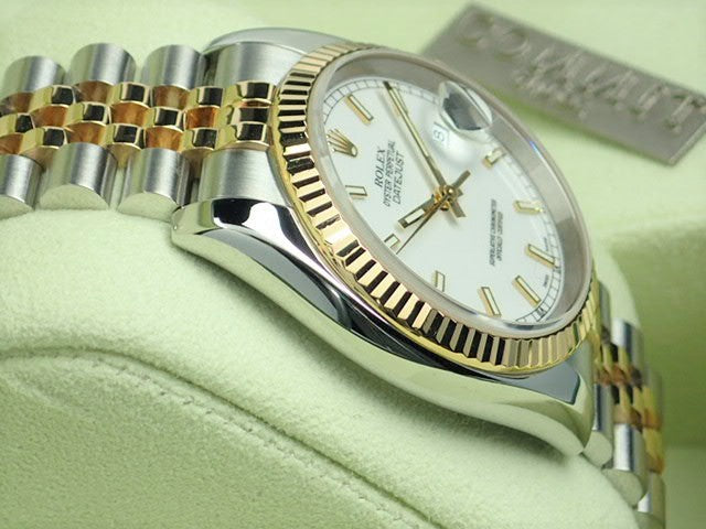 rolex datejust white bar