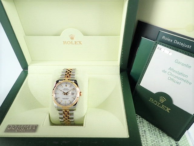 rolex datejust white bar