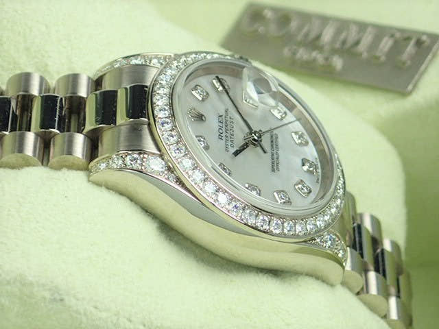 ロレックス デイトジャスト Ref.179159NG ホワイトシェル文字盤 中古 datejust-106 プレジデントブレスレット