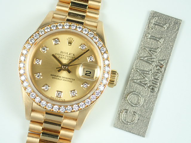 Rolex Datejust Diamond Bezel Champagne 10P Diamond Ladies