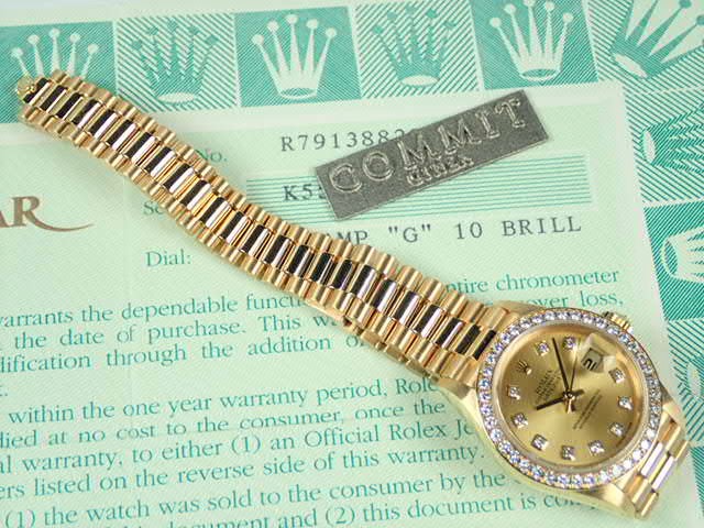 Rolex Datejust Diamond Bezel Champagne 10P Diamond Ladies