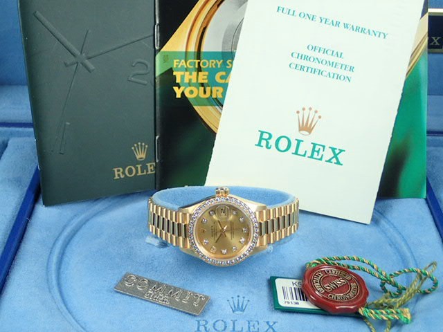 Rolex Datejust Diamond Bezel Champagne 10P Diamond Ladies