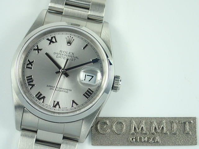 ロレックス デイトジャスト Ref.16200 シルバーローマンインデックス文字盤 中古 datejust-111