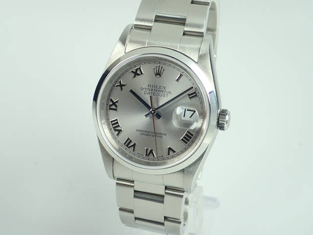 ロレックス デイトジャスト Ref.16200 シルバーローマンインデックス文字盤 中古 datejust-111