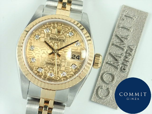 Rolex Datejust Computer 10P Diamond Ladies SS/Yellow Gold