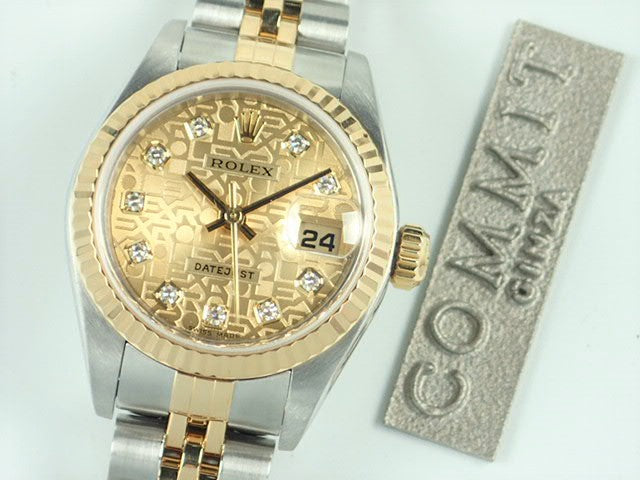 Rolex Datejust Computer 10P Diamond Ladies SS/Yellow Gold