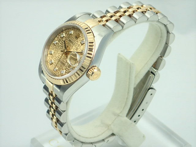 Rolex Datejust Computer 10P Diamond Ladies SS/Yellow Gold