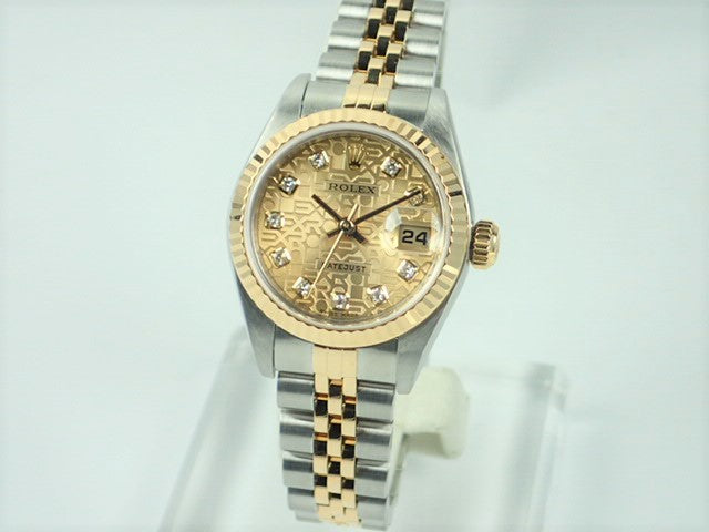 Rolex Datejust Computer 10P Diamond Ladies SS/Yellow Gold