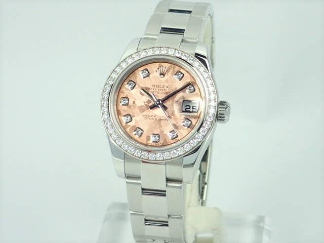 ロレックス デイトジャスト Ref.179384G ステンレススチール/ホワイトゴールド ピンククリスタル文字盤 中古 datejust-126