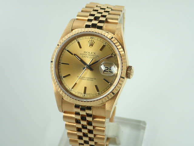 ロレックス デイトジャスト Ref.16238 シャンパン文字盤 中古 datejust-129 ジュビリーブレスレット