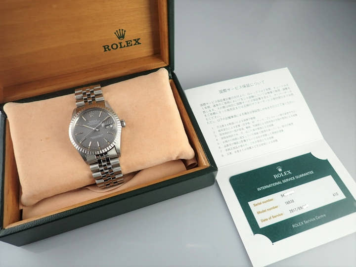 ロレックス デイトジャスト Ref.16030 グレータペストリー文字盤 中古 datejust-131