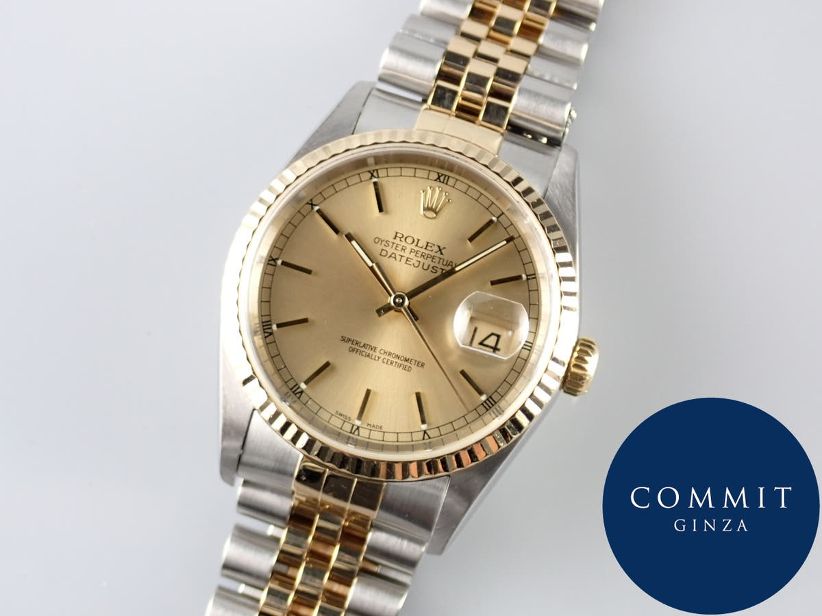 ロレックス デイトジャスト Ref.16233 シャンパン文字盤 中古 datejust-133 ジュビリーブレスレット