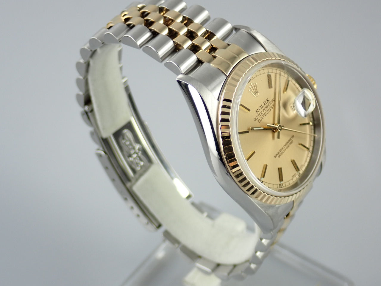 rolex datejust champagne