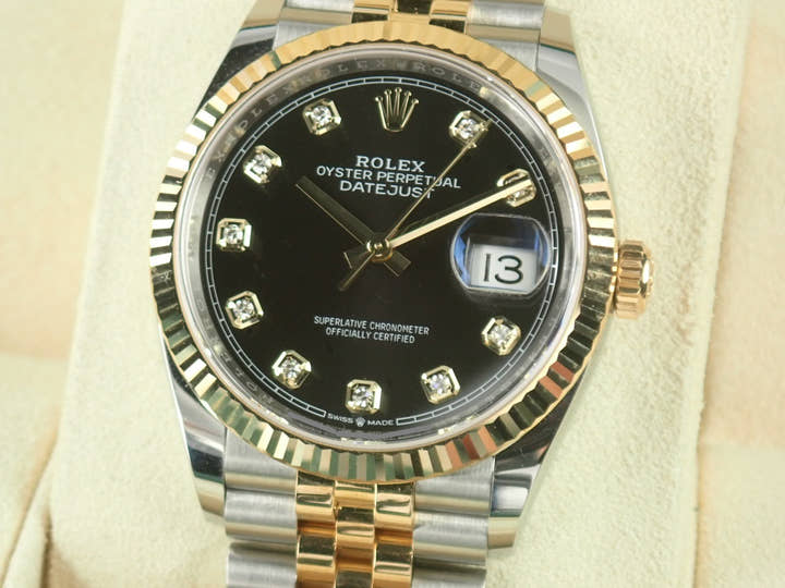 ロレックス デイトジャスト Ref.126233G ブラック文字盤 美品 datejust-136 ジュビリーブレスレット