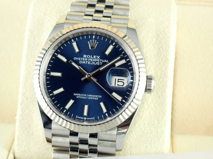 ロレックス デイトジャスト Ref.126234 ブルー文字盤 中古 datejust-137 ジュビリーブレスレット
