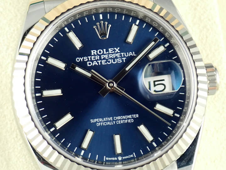 ロレックス デイトジャスト Ref.126234 ブルー文字盤 中古 datejust-137 ジュビリーブレスレット
