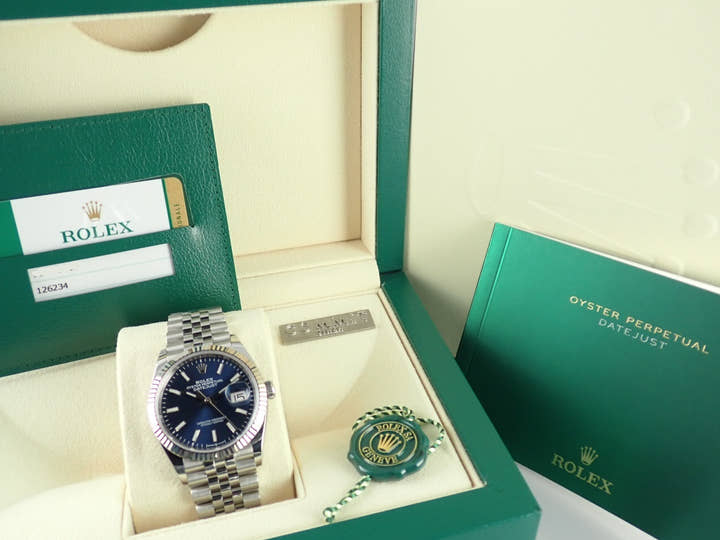 ロレックス デイトジャスト Ref.126234 ブルー文字盤 中古 datejust-137 ジュビリーブレスレット