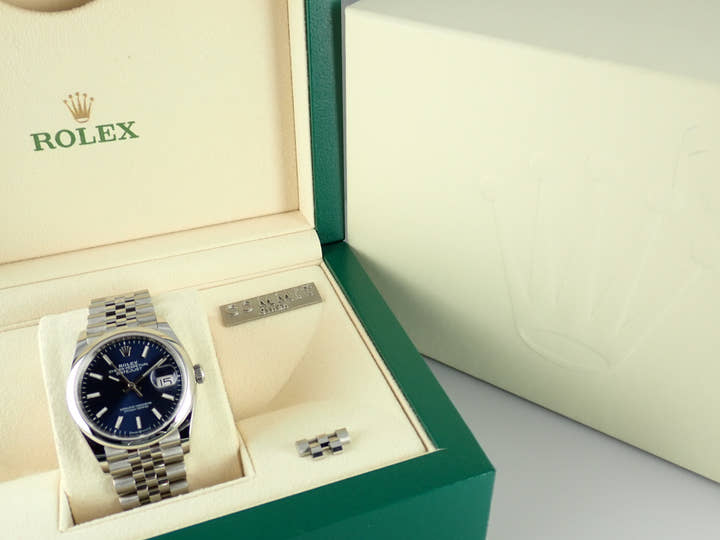 ロレックス デイトジャスト Ref.126200 ブルー文字盤 美品 datejust-138 ジュビリーブレスレット