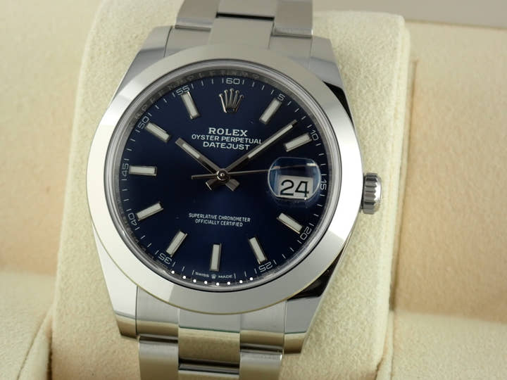 ロレックス デイトジャスト Ref.126300 ブルー文字盤 未使用 datejust-139