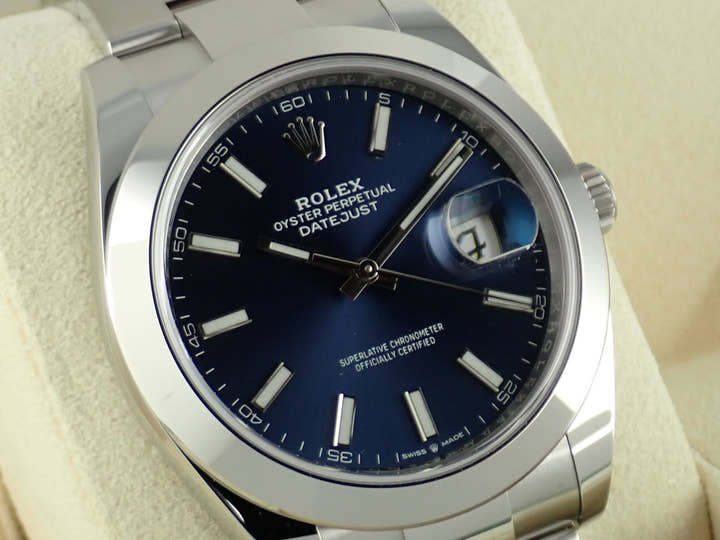 ロレックス デイトジャスト Ref.126300 ブルー文字盤 未使用 datejust-139