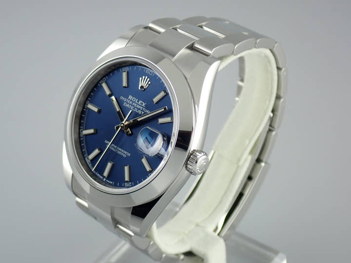ロレックス デイトジャスト Ref.126300 ブルー文字盤 未使用 datejust-139