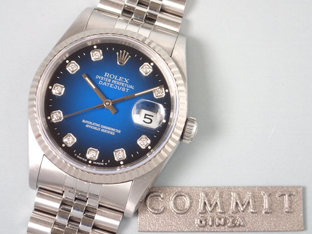 Rolex Datejust 10P Diamond Blue Gradient Ref.16234