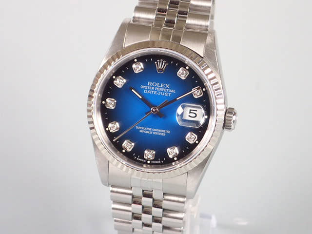 ロレックス デイトジャスト Ref.16234 ブルーグラデーション文字盤 中古 datejust-14 ジュビリーブレスレット