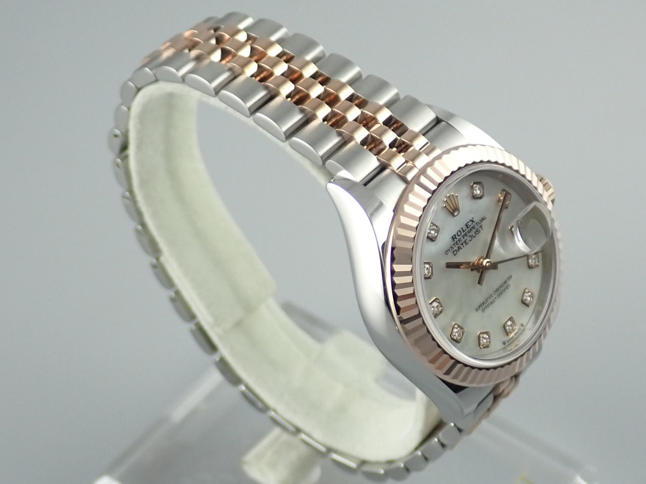 Rolex Datejust 28 White Shell 10P Diamond Index Ladies [Unused]