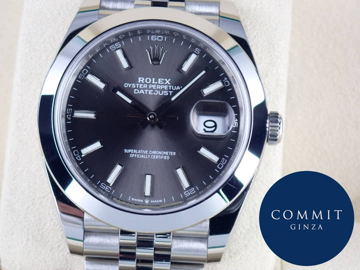 ロレックス デイトジャスト Ref.126300 ダークロジウム文字盤 中古 datejust-141 ジュビリーブレスレット