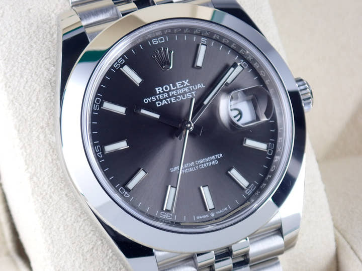 ロレックス デイトジャスト Ref.126300 ダークロジウム文字盤 中古 datejust-141 ジュビリーブレスレット
