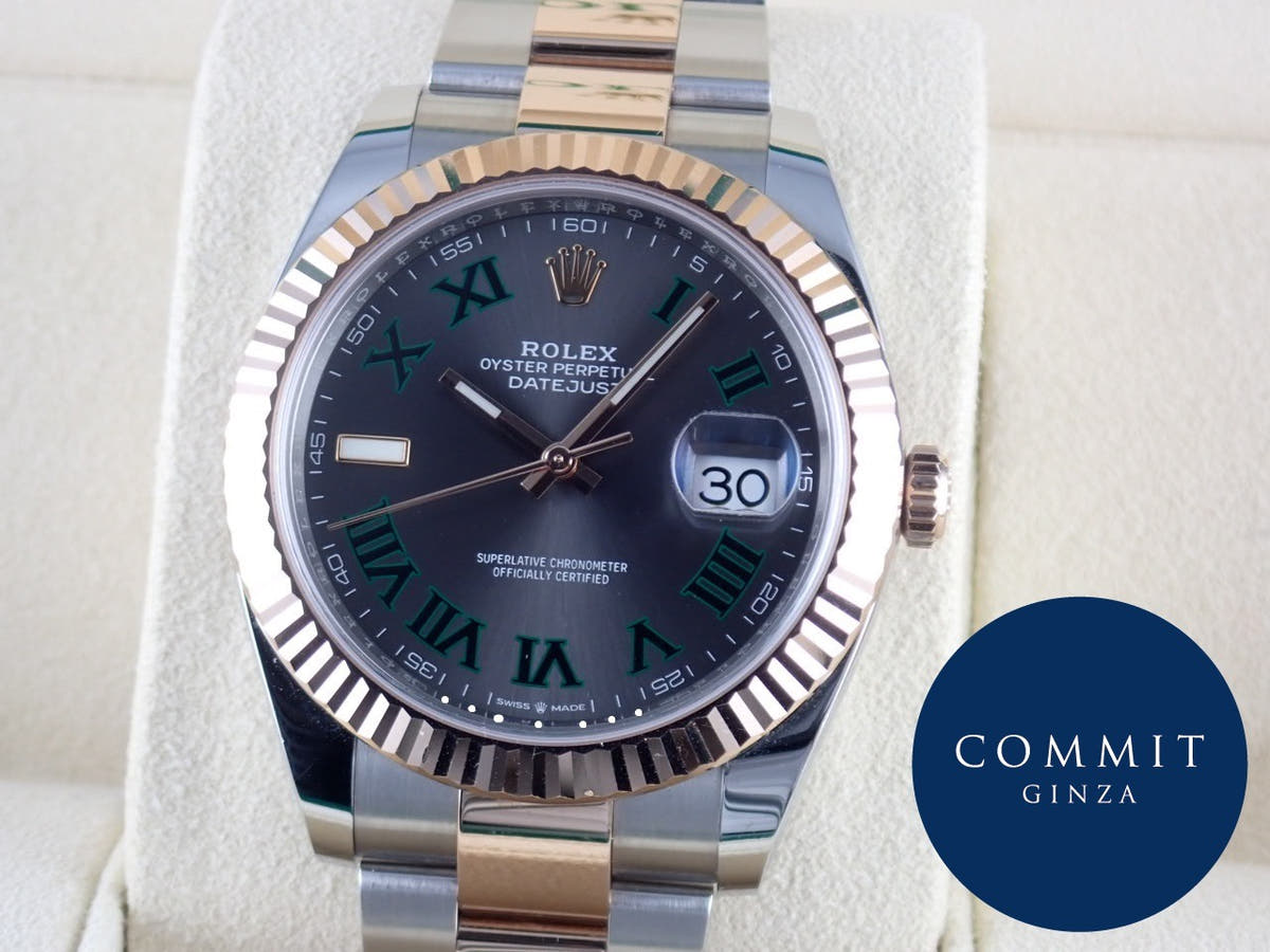 ロレックス デイトジャスト Ref.126331 グレー/グリーン文字盤 中古 datejust-143