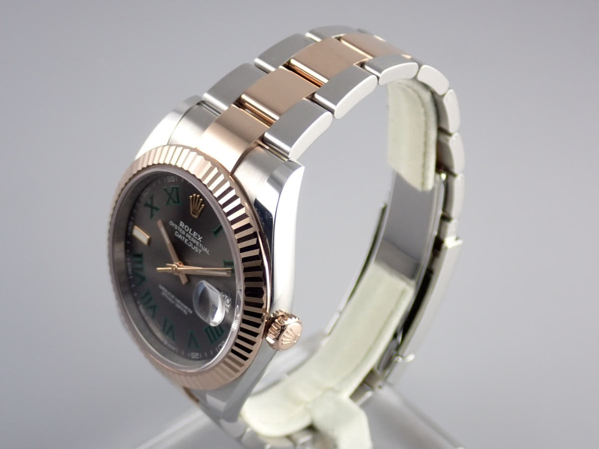 ロレックス デイトジャスト Ref.126331 グレー/グリーン文字盤 中古 datejust-143