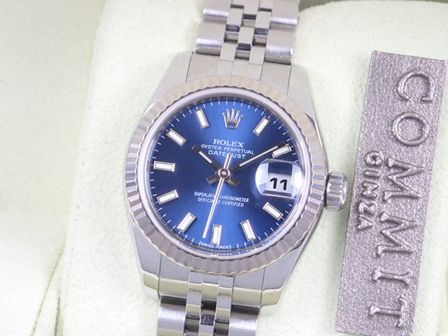 ロレックス デイトジャスト Ref.179174 ブルーバー文字盤 中古 datejust-15 ジュビリーブレスレット
