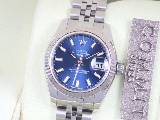 Rolex Datejust Navy Bar Index Ladies Ref.179174