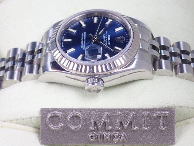 ロレックス デイトジャスト Ref.179174 ブルーバー文字盤 中古 datejust-15 ジュビリーブレスレット