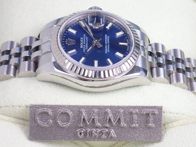 ロレックス デイトジャスト Ref.179174 ブルーバー文字盤 中古 datejust-15 ジュビリーブレスレット