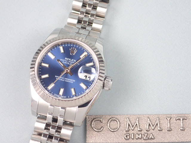 ロレックス デイトジャスト Ref.179174 ブルーバー文字盤 中古 datejust-15 ジュビリーブレスレット