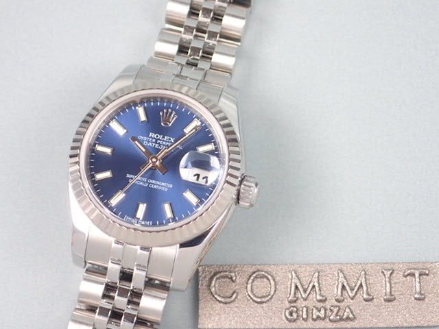 Rolex Datejust Navy Bar Index Ladies Ref.179174