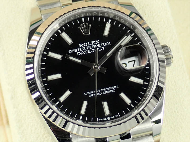 ロレックス デイトジャスト Ref.126234 ブラックバー文字盤 美品 datejust-152 ジュビリーブレスレット