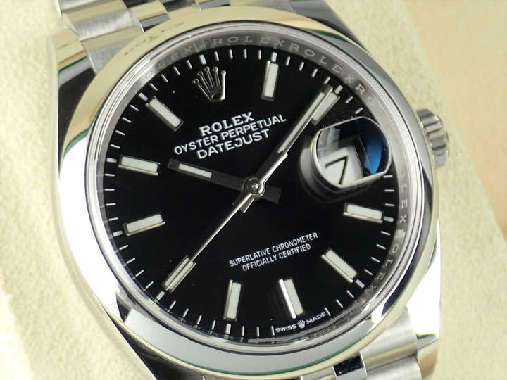 ロレックス デイトジャスト Ref.126200 ブラック文字盤 中古 datejust-153 ジュビリーブレスレット
