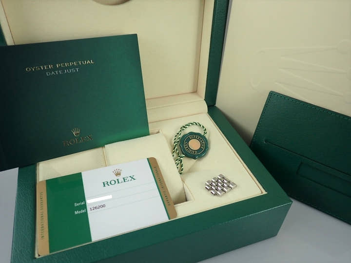 ロレックス デイトジャスト Ref.126200 ブラック文字盤 中古 datejust-153 ジュビリーブレスレット