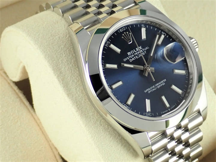 ロレックス デイトジャスト Ref.126300 ブルー文字盤 未使用 datejust-155 ジュビリーブレスレット
