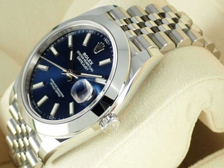 ロレックス デイトジャスト Ref.126300 ブルー文字盤 未使用 datejust-155 ジュビリーブレスレット