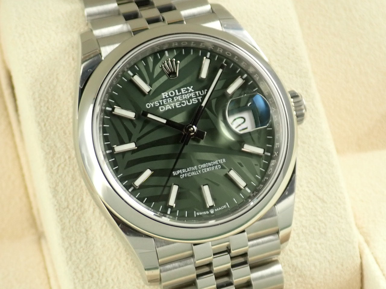 Rolex Datejust 36 Olive Green Palm Motif Dial &lt;Warranty, Box, etc.&gt;