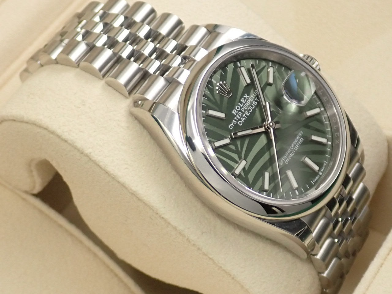 Rolex Datejust 36 Olive Green Palm Motif Dial &lt;Warranty, Box, etc.&gt;