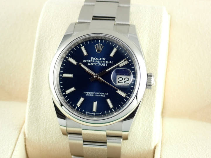 ロレックス デイトジャスト Ref.126200 ブルー文字盤 美品 datejust-157