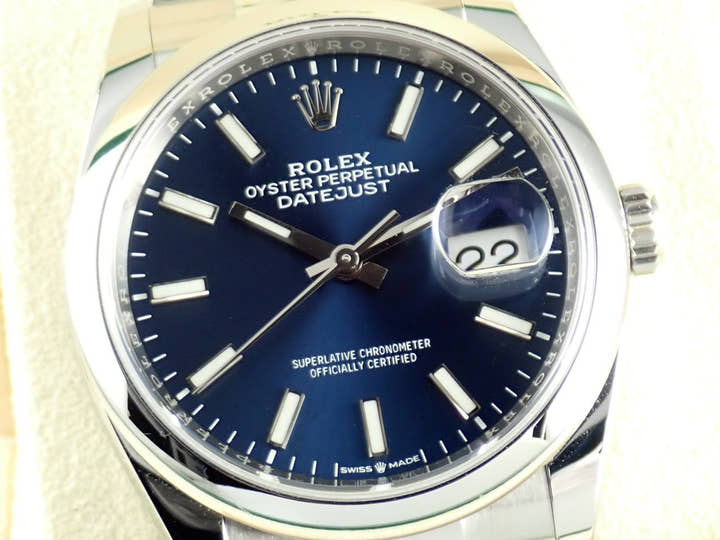ロレックス デイトジャスト Ref.126200 ブルー文字盤 美品 datejust-157